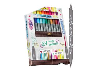 Online Calli.Brush - 24 Stylos pinceaux à double embout - couleurs assorties