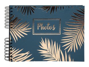 Exacompta Palma - Album photos à spirales 32 x 22 cm - 50 pages noires - bleu