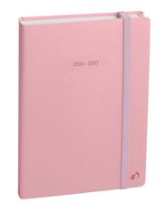 Quo Vadis - Agenda année scolaire - 2026-2027 - Eurotextagenda - Journalier - Multilingue - Pastel - Rose clair - 12 mois de août à juillet - 12x17 cm