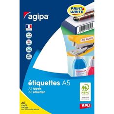 Apli Agipa - Etui A5 - 192 Pastilles adhésives - blanches multi-usages - diamètre 45 mm - réf 101955