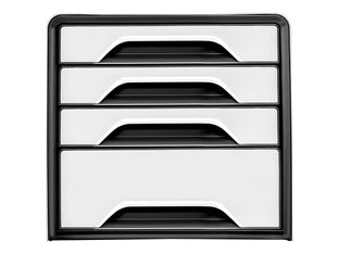 CEP Smoove - Module de classement 4 tiroirs - blanc/noir
