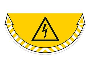 CEP Take Care - Sticker de signalisation : danger électrique - jaune
