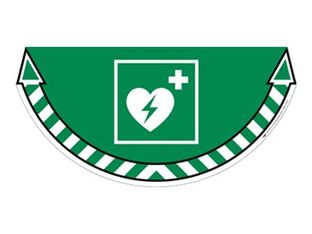 CEP Take Care - Sticker de signalisation : DAE défibrilateur - vert