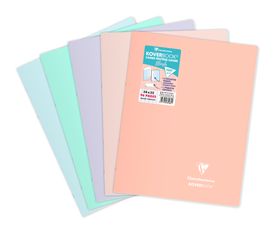 Clairefontaine Koverbook Blush - Cahier polypro 24 x 32 cm - 96 pages - grands carreaux (Seyes) - disponible dans différentes couleurs pastels