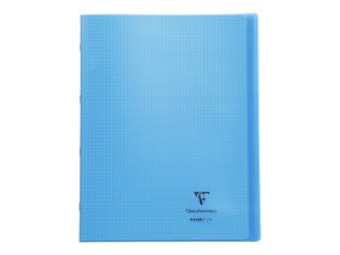 Clairefontaine Koverbook - Cahier polypro 24 x 32 cm - 48 pages - petits carreaux (5x5 mm) - bleu clair
