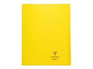 Clairefontaine Koverbook - Cahier polypro 24 x 32 cm - 48 pages - petits carreaux (5x5 mm) - jaune