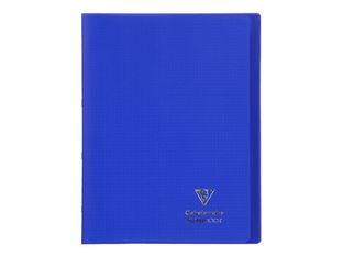Clairefontaine Koverbook - Cahier polypro 24 x 32 cm - 48 pages - petits carreaux (5x5 mm) - bleu