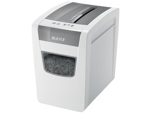 Leitz IQ Slim Home Office P4 - destructeur de documents coupe croisée - 10 feuilles - Corbeille 23 litres