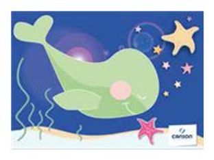 Canson Creative décor kids - Carton à dessin - 32 x 45 cm - blanc