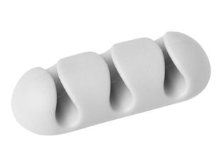 DURABLE CAVOLINE CLIP 1 - boite de 2 clips adhésif pour 3 câbles jusqu'à 5mm de diamètre - gris