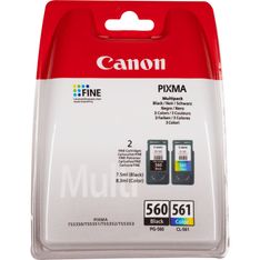 Canon PG-560/CL-561 - Pack de 2 - noir, couleur (cyan, magenta, jaune) - cartouche d'encre originale