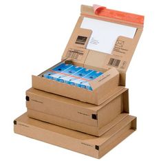 Etui postal d'expedition  à fermeture adhésive - 21,5 cm x 15,5cm x 4,3 cm mm - kraft - Logisitpack