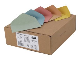 GPV - 1000 Enveloppes élection recyclées - 90 x 140 mm - 80 gr - couleurs assorties