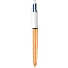 BIC 4 Couleurs - Stylo à bille 4 couleurs - 1 mm - corps texturé doré givré