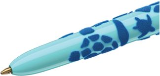 BIC 4 Couleurs - Stylo à bille 4 couleurs - 1 mm - corps texturé velours