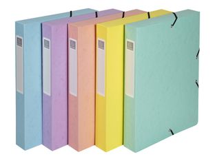 Exacompta Aquarel - Boîte de classement en carte lustrée - dos 40 mm - disponible dans différentes couleurs