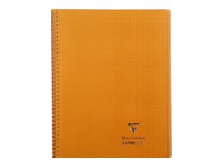 Clairefontaine Koverbook - Cahier à spirale polypro 24 x 32 cm - 160 pages - petits carreaux (5x5 mm) - disponible dans différentes couleurs