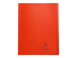 Clairefontaine Koverbook - Cahier polypro 24 x 32 cm - 96 pages - petits carreaux (5x5 mm) - rouge