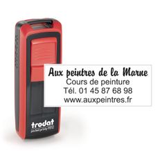 Tampon de poche personnalisé avec 5 lignes de texte - zone d'impression 47 x 18 mm - Trodat Pocket Printy 9512