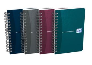 Oxford Office Essentials - Carnet à spirale 9 x 14 cm - 100 pages - petits carreaux (5x5 mm) - disponible dans différentes couleurs