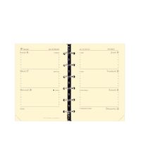 Recharge pour organiseur Timer 14 Horizontal - 1 semaine sur 2 pages - 8 x 12,5 cm - papier ivoire - Quo Vadis