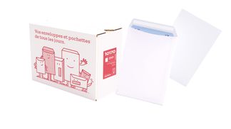 La Couronne - 250 Pochettes C4 229 x 324 mm - 90 gr - sans fenêtre - blanc - bande auto-adhésive