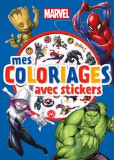 Mes Coloriages avec stickers - Marvel - livre à colorier
