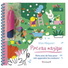Pinceau magique Vive Pâques ! Livre Coloriage magique à l'eau avec un pinceau À partir de 3 ans