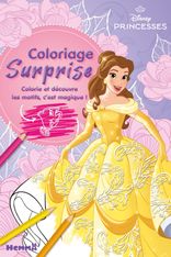Disney Princesses - Coloriage surprise - Bloc de coloriage magique - Dès 4 ans