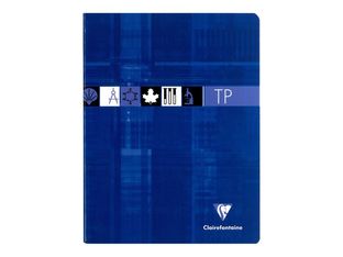 Clairefontaine - Cahier de travaux pratiques (TP) - 17 x 22 cm - 80 pages - grands carreaux (Seyes)/uni - disponible dans différentes couleurs
