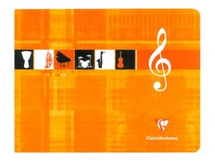 Clairefontaine - Cahier de musique 17 x 22 cm - format à l'italienne - 48 pages