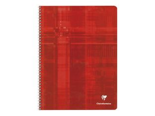Clairefontaine - Cahier à spirale 24 x 32 cm - 100 pages - grands carreaux (Seyes) - disponible dans différentes couleurs