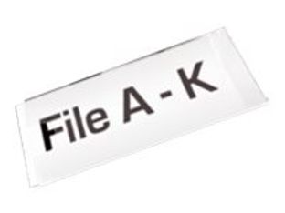 Biella - 12 Porte-étiquettes adhésives - 35 x 75 mm - transparent