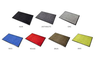 Tapis de sol RAINY - 90 X 60 CM - en polyamide et PVC - noir