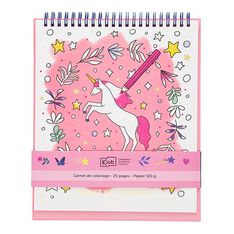 Kiub - Carnet de coloriage licorne 21x25,4 coll les petits