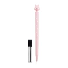 Crayon mécanique 0,5 mm 2B Back2Fun - tête lapin - design ludique - recharge 12 mines incluse