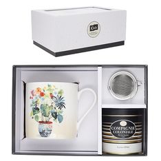 Kiub - Coffret Mug 280 ml avec Sous-Tasse - Porcelaine - Collection Bug Art - 8.1 x 7.7 x 11.7 cm - Disponible dans différents assortiments
