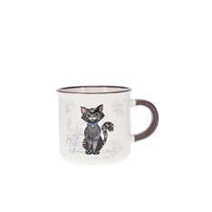 Kiub - Mug bol tasse 125 ml kooks chat noir porcelaine blanc