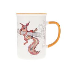 Kiub - Mug bol tasse 360 ml kooks ecureuil porcelaine blanc