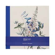 Kiub - Livre d or fleurs bleu 21,5x21,5 - Collection encyclopedia par dyb