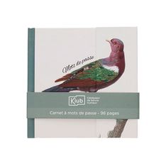 Kiub - Carnet oiseau vert 10,8x12 - Collection encyclopedia par dyb