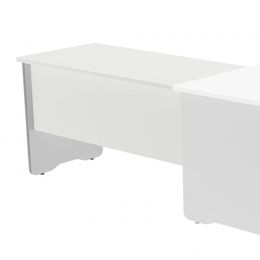 Ala para mesa de oficina serie work 100x60 aluminio- blanco precio solo para el ala, la mesa principal se comp