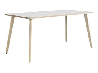 Bureau ARTEFACT - L120 cm - pieds frêne - plateau blanc
