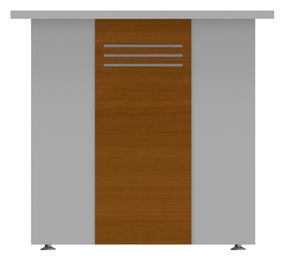 Habillage DUAL pour pieds panneaux Merisier