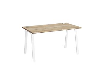Bureau MAMBO - 140 cm - Pieds métal - Chêne Sonoma/blanc