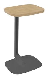 Gueridon ILO - L40xP30xH66cm - pieds carbone - finition chêne clair