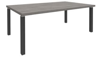 Bureau EXPRIM Manager - L200 x P100 x H72,5 cm - Plateau imitation chêne gris - Pieds carbone