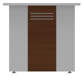 Habillage DUAL pour pieds panneaux noyer