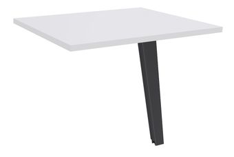 Retour direct pour bureau Steely - L80 - pied carbone - plateau blanc