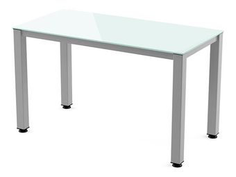 Rocada Executive - Mesa - rectangular - blanco - gris, RAL 9006 base